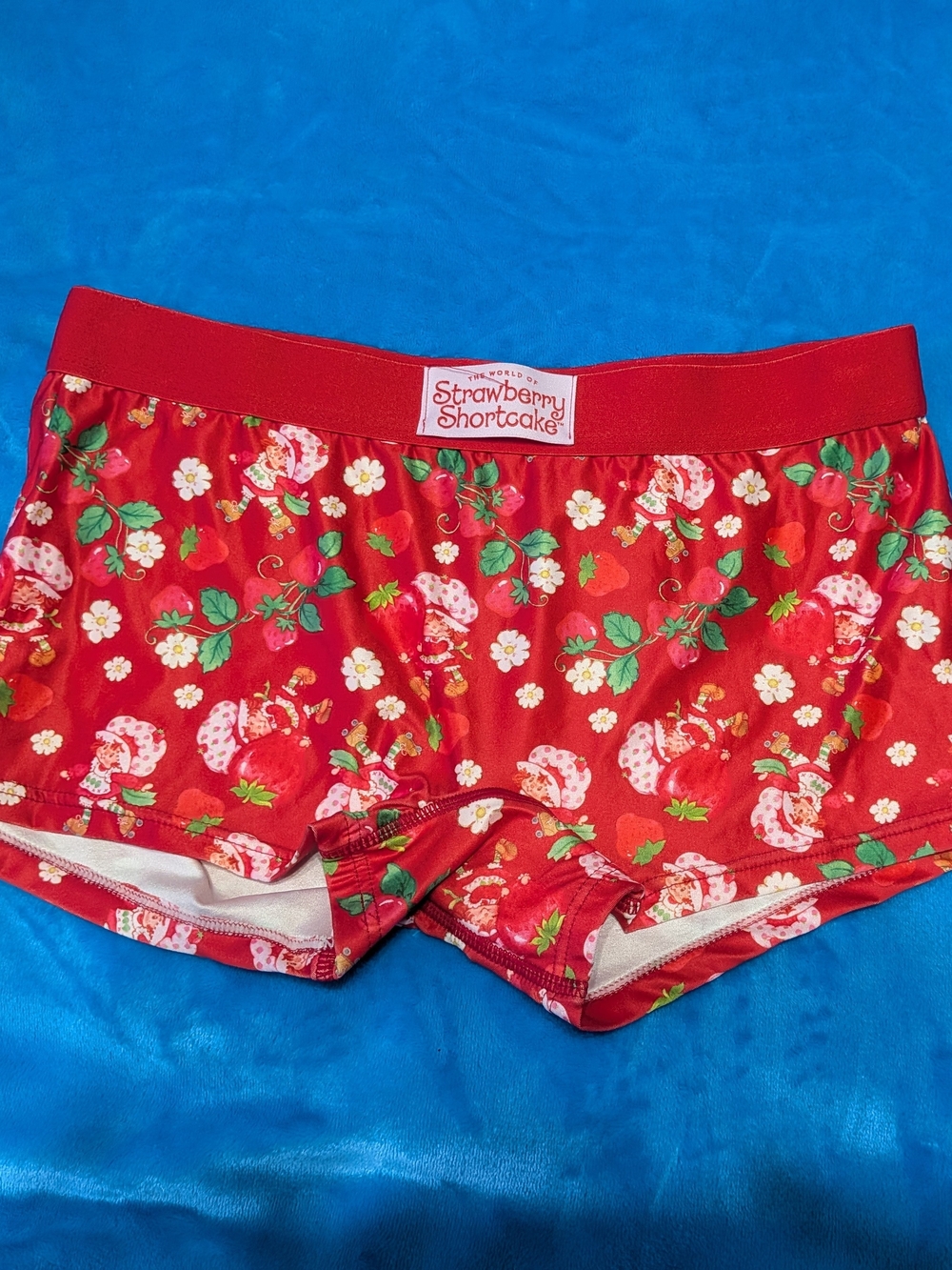 🍓🎀 Strawberry Shortcake Red Floral Lounge Boyshorts (Pajama Shorts) 🎀🍓